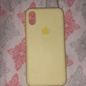 Iphone X apple mellow yellow silicon case
